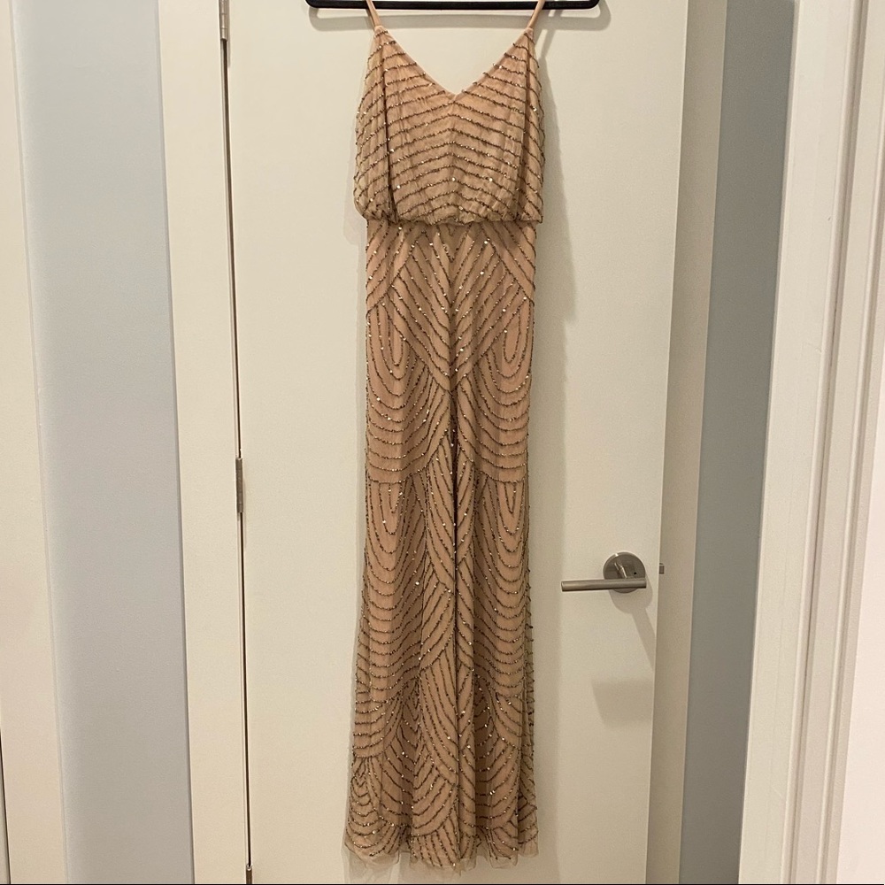 Adrianna Papell embellished blouson gown